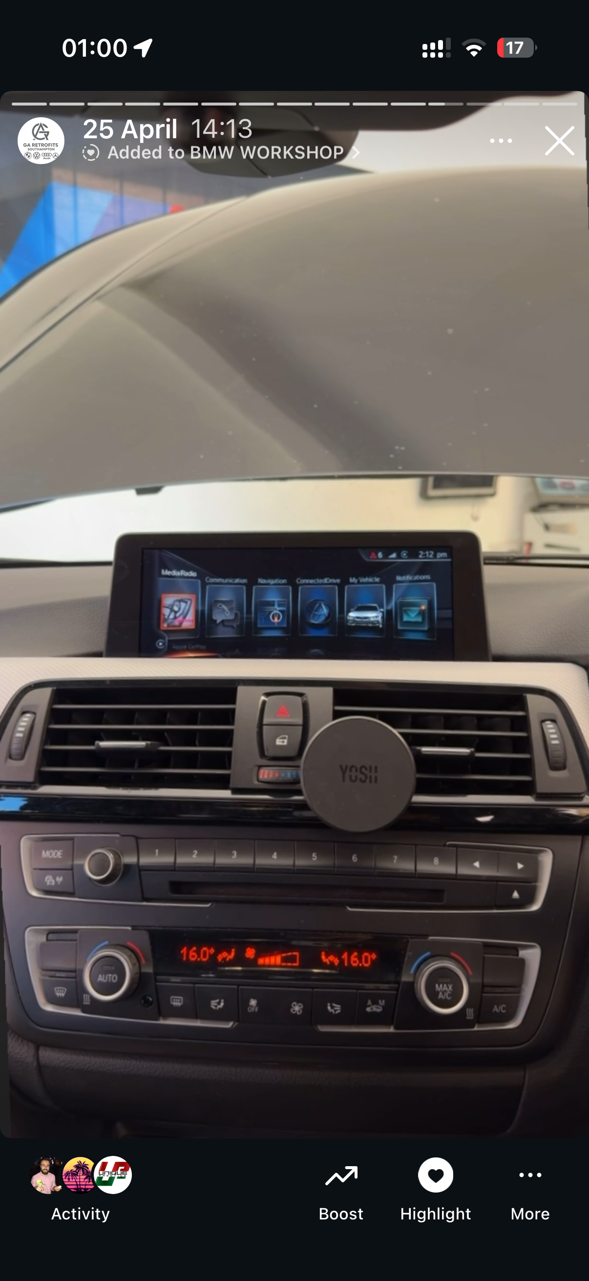 BMW Pro Navigation NBT Evo ID6 IDrive upgrade With CarPlay