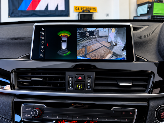 BMW reversing camera retrofit – rear parking sensor reference image