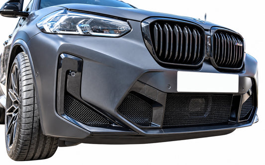 BMW X3M X4M radiator protection grilles front view