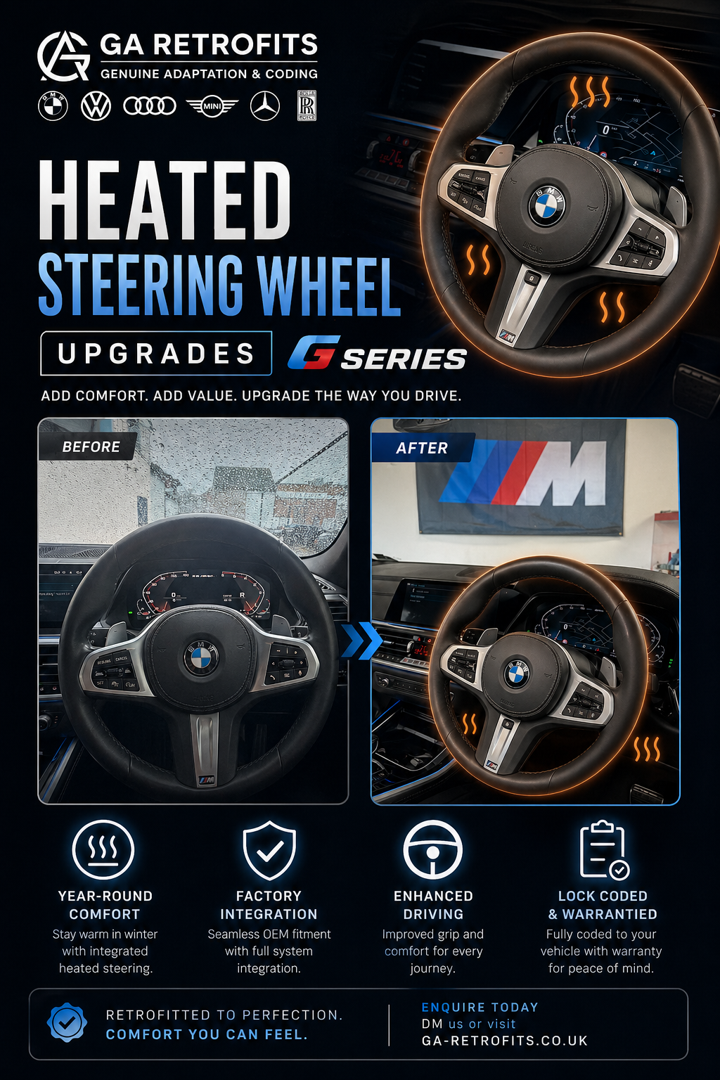 BMW Heated steering wheel for all models OEM 248