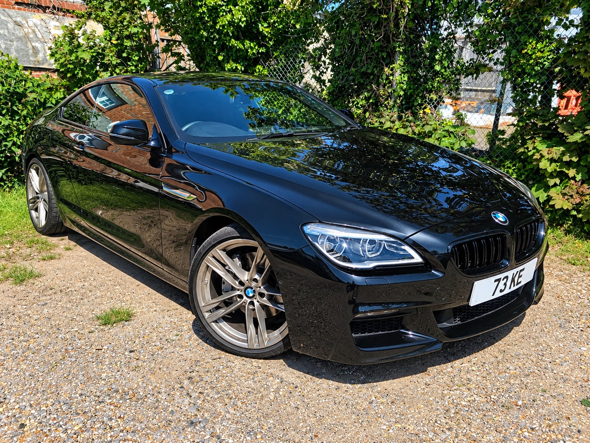 BMW 6 Series LED headlight retrofit front three quarter