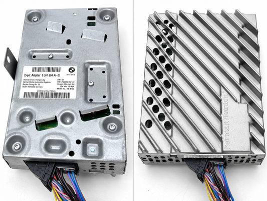 BMW MINI Harman Kardon amplifier replacement front and rear views