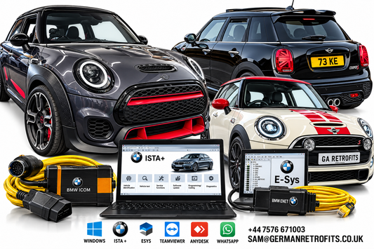 BMW MINI used head unit programming and coding with diagnostic equipment – GA Retrofits