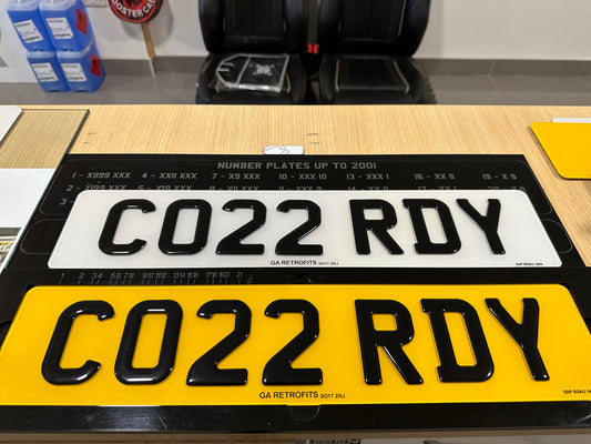 3D Raised registration plates (pair)