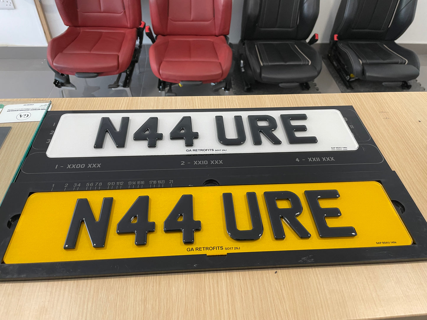 4D Gel Raised registration plates (pair)