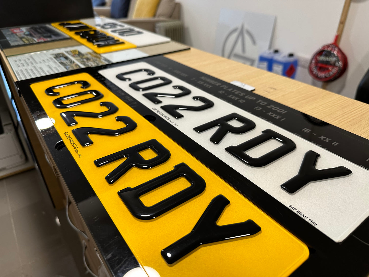 3D Raised registration plates (pair)